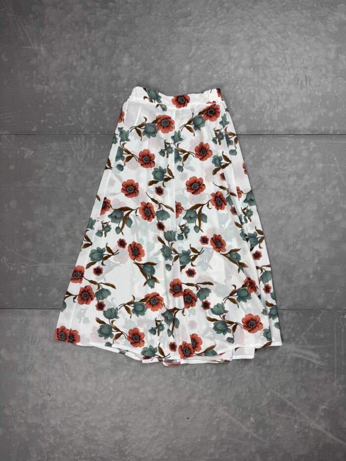Vintage 90s długa spódnica maxi w kwiaty retro (XS/S)