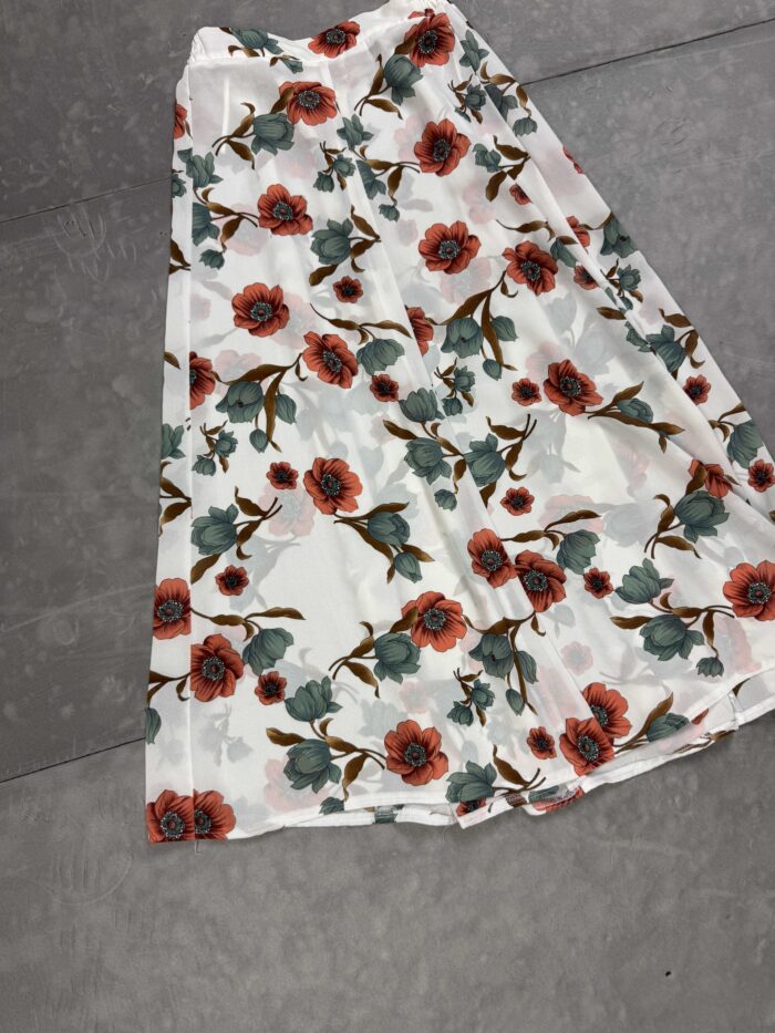 Vintage 90s długa spódnica maxi w kwiaty retro (XS/S) - obrazek 3