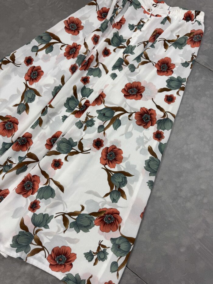 Vintage 90s długa spódnica maxi w kwiaty retro (XS/S) - obrazek 4