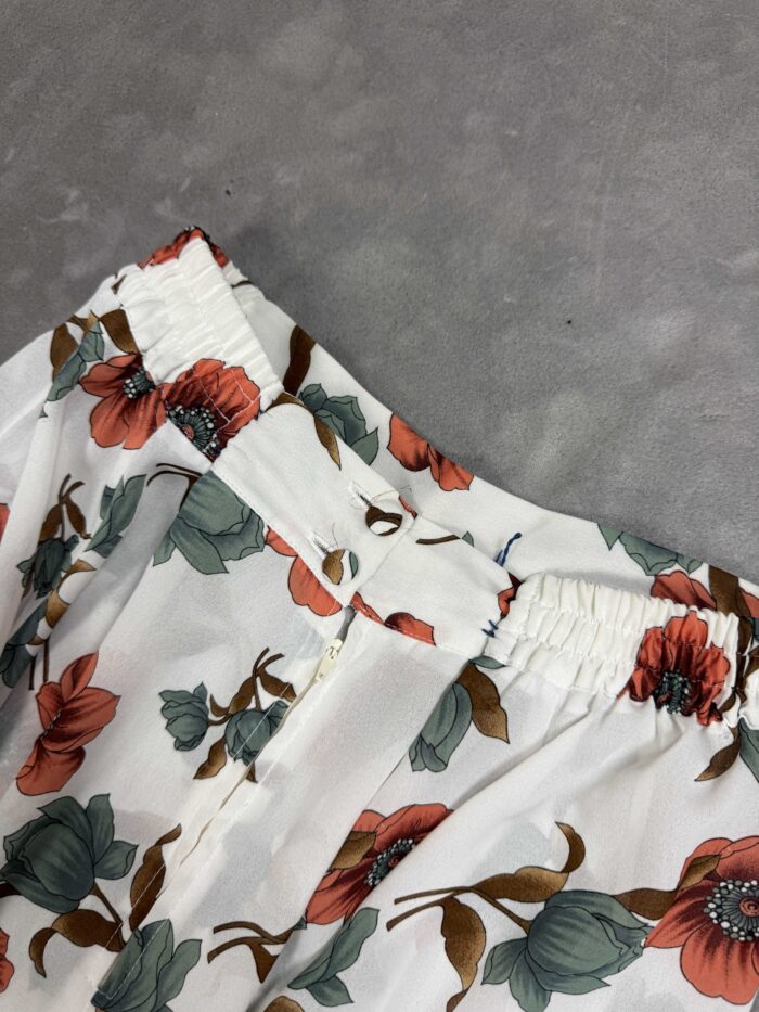Vintage 90s długa spódnica maxi w kwiaty retro (XS/S) - obrazek 5