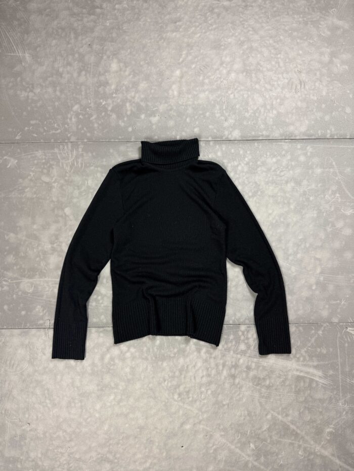 Czarny sweter z golfem basic y2k 90s (M/L)
