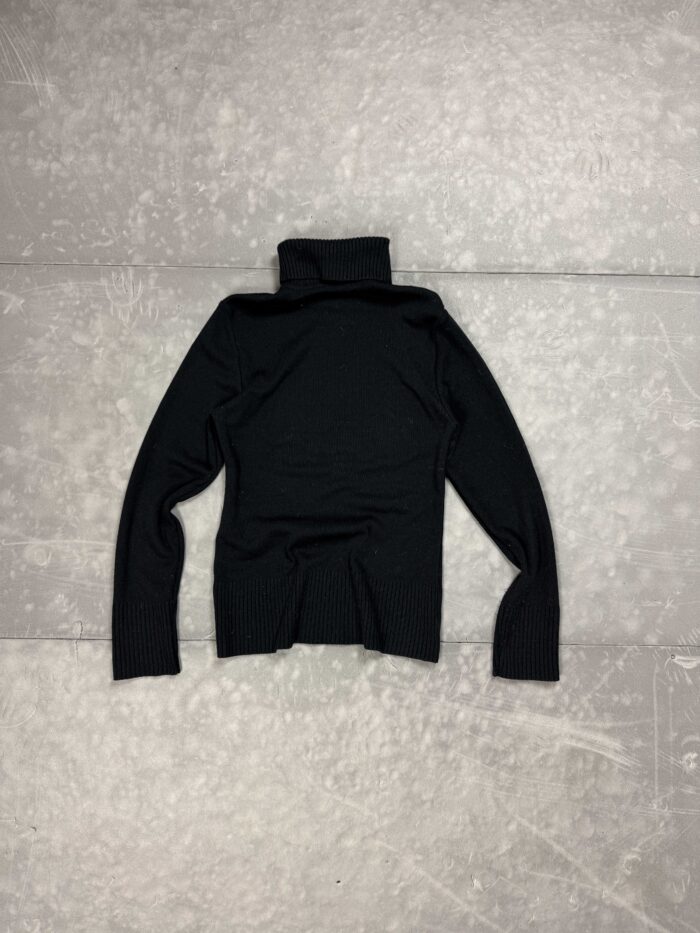 Czarny sweter z golfem basic y2k 90s (M/L) - obrazek 2