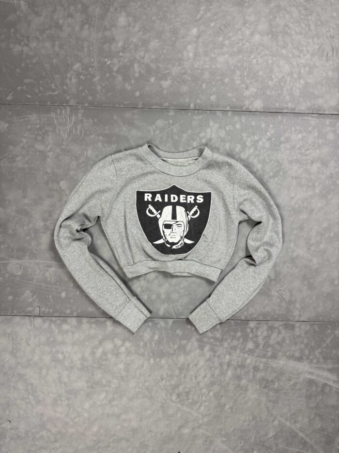 Raiders szara bluza cropped crewneck boxy (S/M)