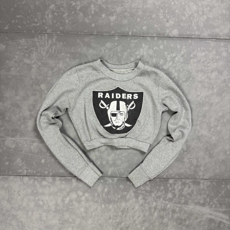 Raiders szara bluza cropped crewneck boxy (S/M)
