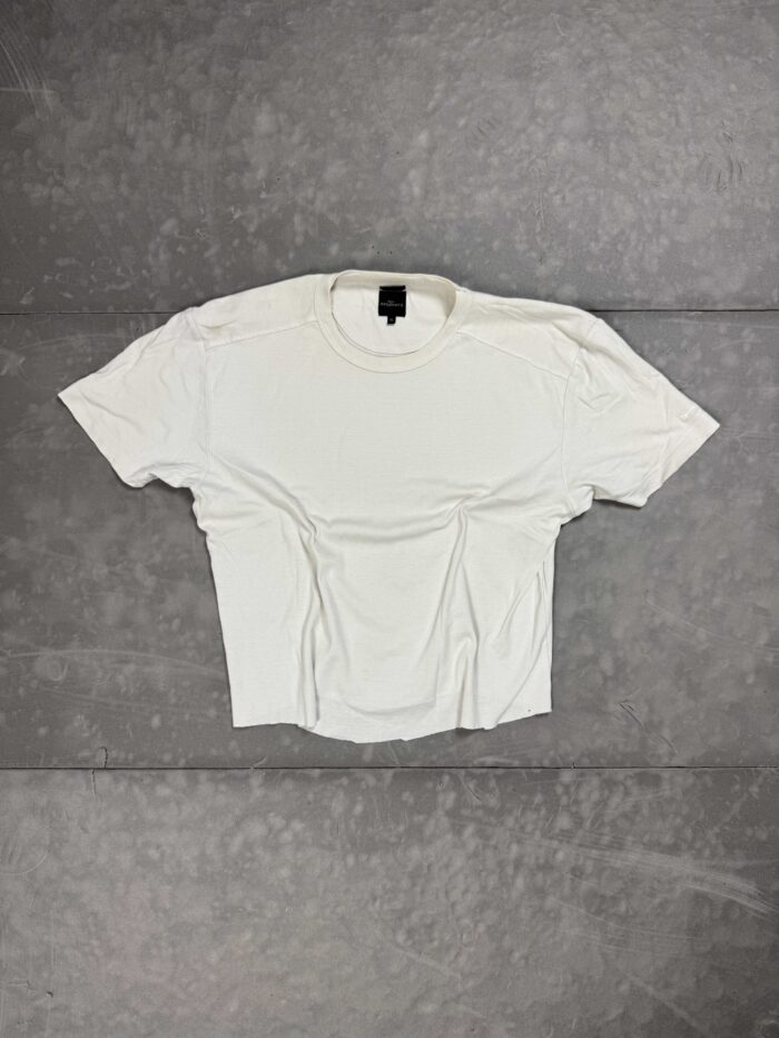Biała basic boxy koszulka T-shirt distressed y2k (M)