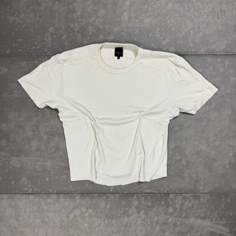 Biała basic boxy koszulka T-shirt distressed y2k (M)