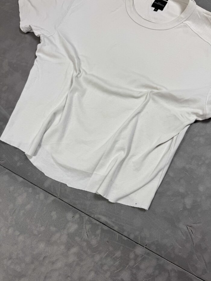 Biała basic boxy koszulka T-shirt distressed y2k (M) - obrazek 5
