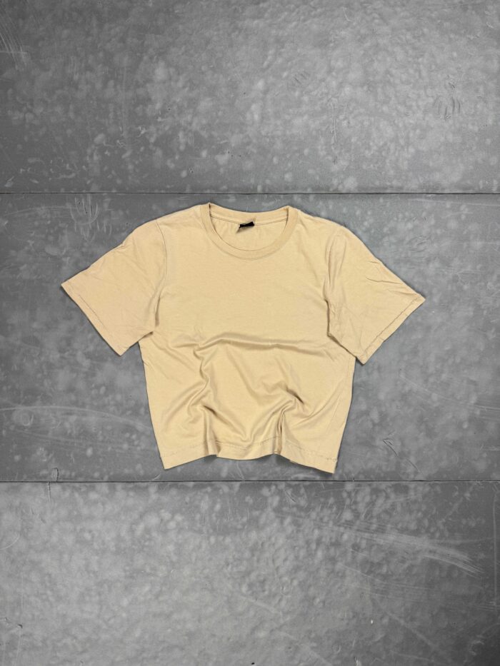 Beżowa boxy koszulka T-shirt (S)