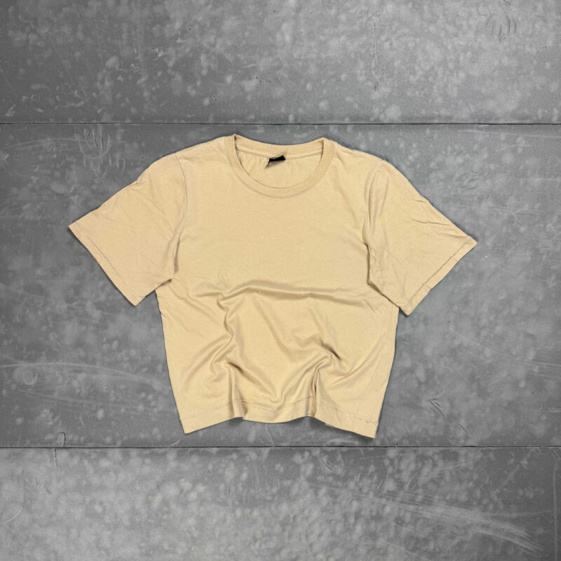 Beżowa boxy koszulka T-shirt (S)