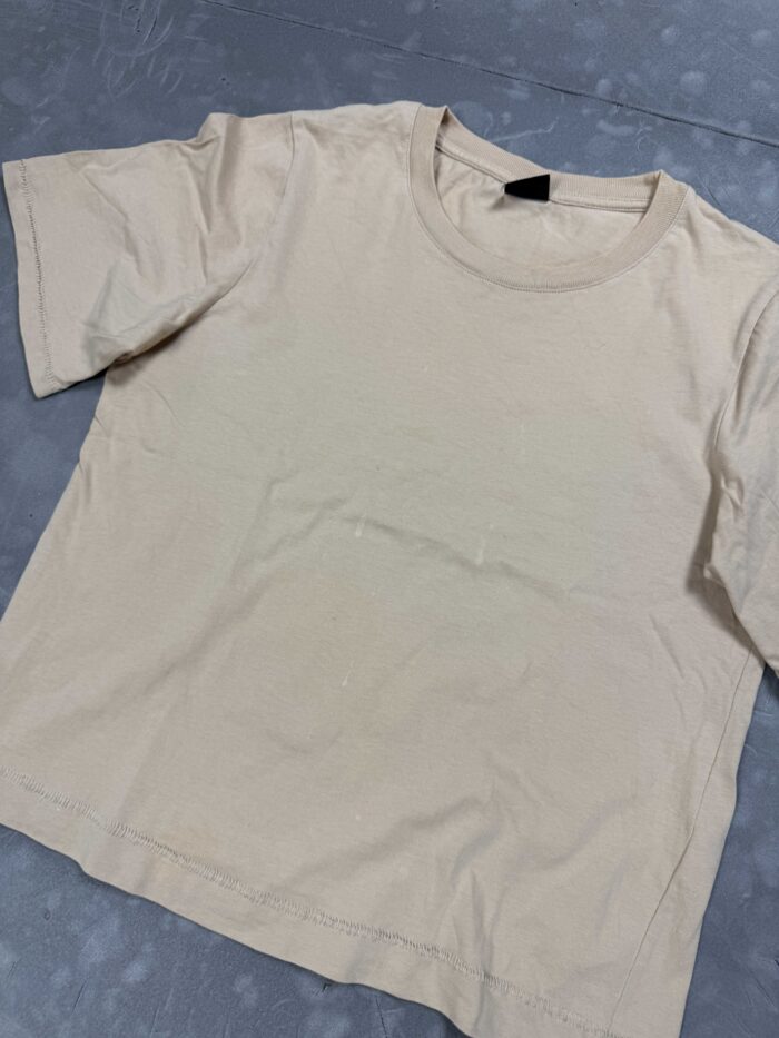 Beżowa boxy koszulka T-shirt (S) - obrazek 4