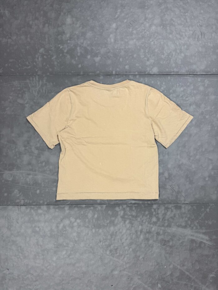 Beżowa boxy koszulka T-shirt (S) - obrazek 2