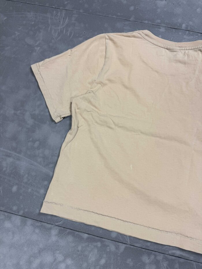 Beżowa boxy koszulka T-shirt (S) - obrazek 5