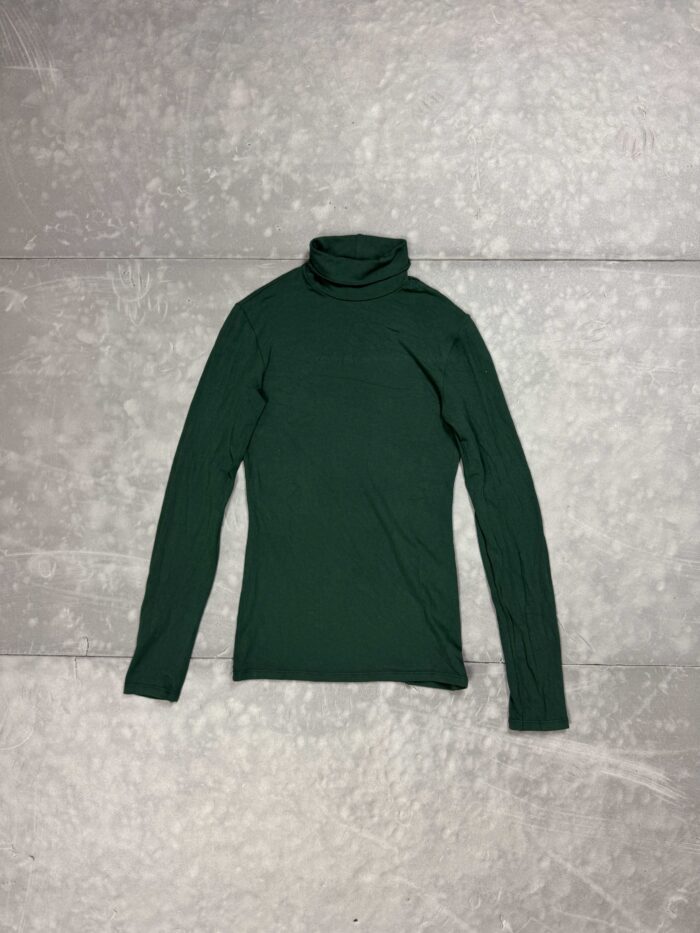 Zielony ciemno-zielony cienki golf longsleeve (S)