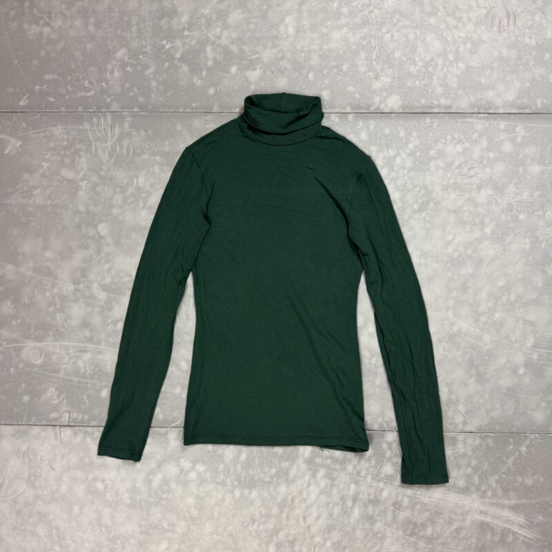 Zielony ciemno-zielony cienki golf longsleeve (S)