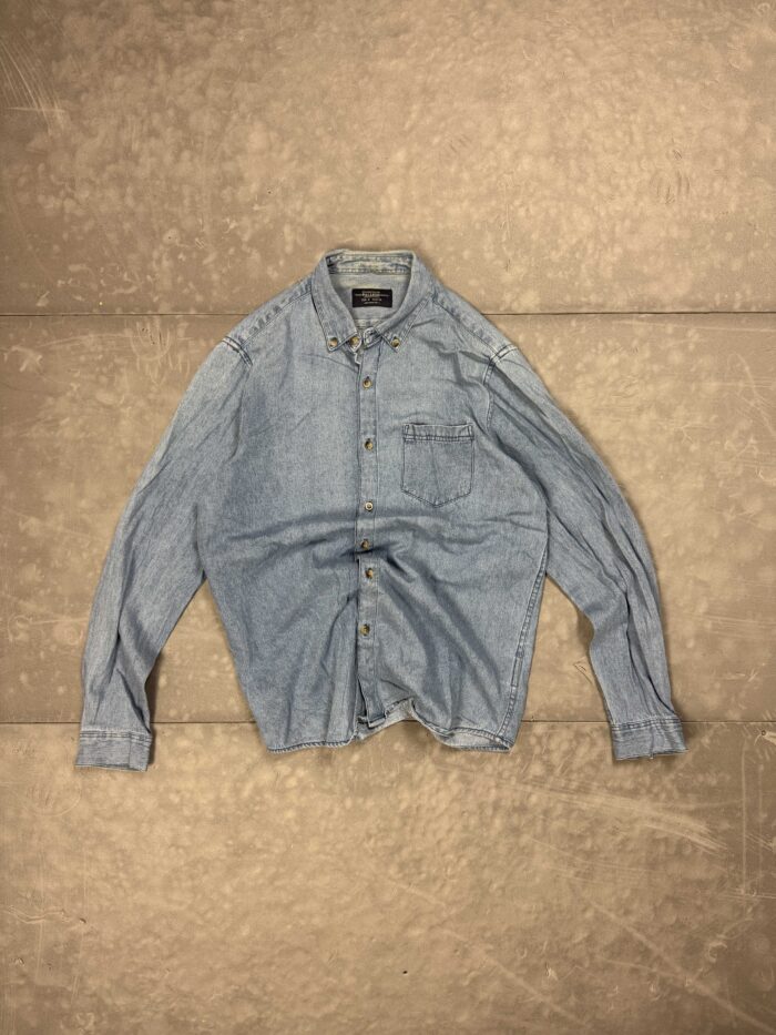 Pull & Bear niebieska jeansowa koszula denim y2k (M/L)