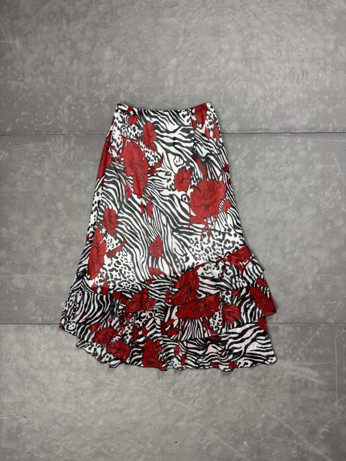 Vintage maxi spódnica przewiewna powiewający 90s (S)