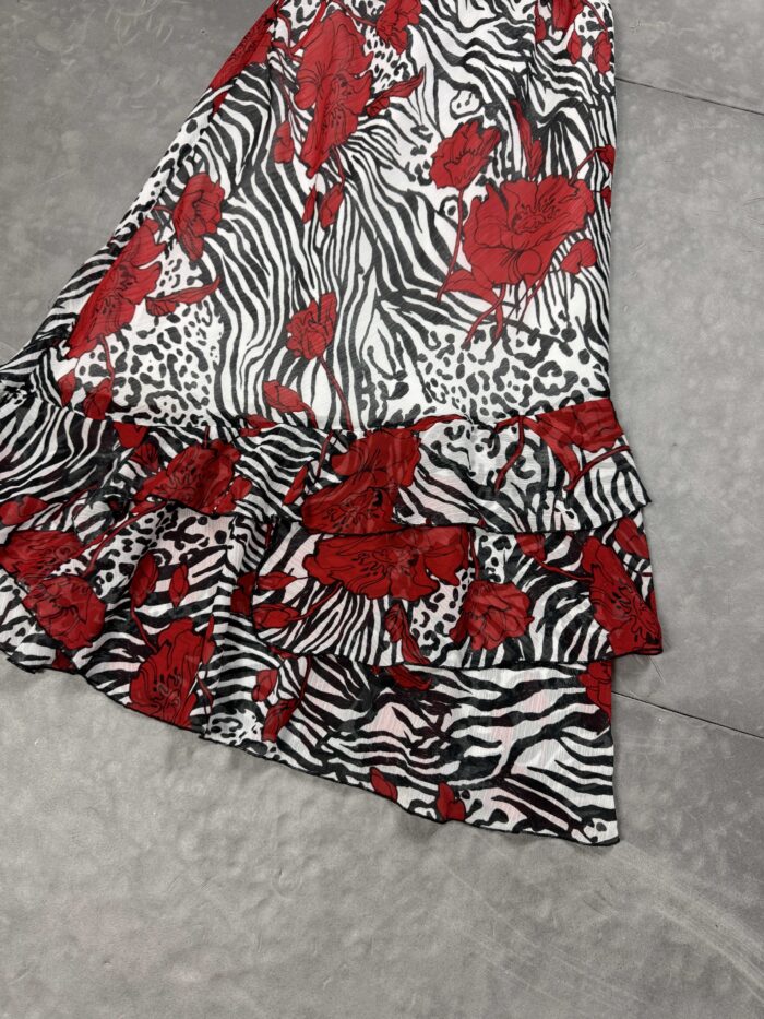 Vintage maxi spódnica przewiewna powiewający 90s (S) - obrazek 2