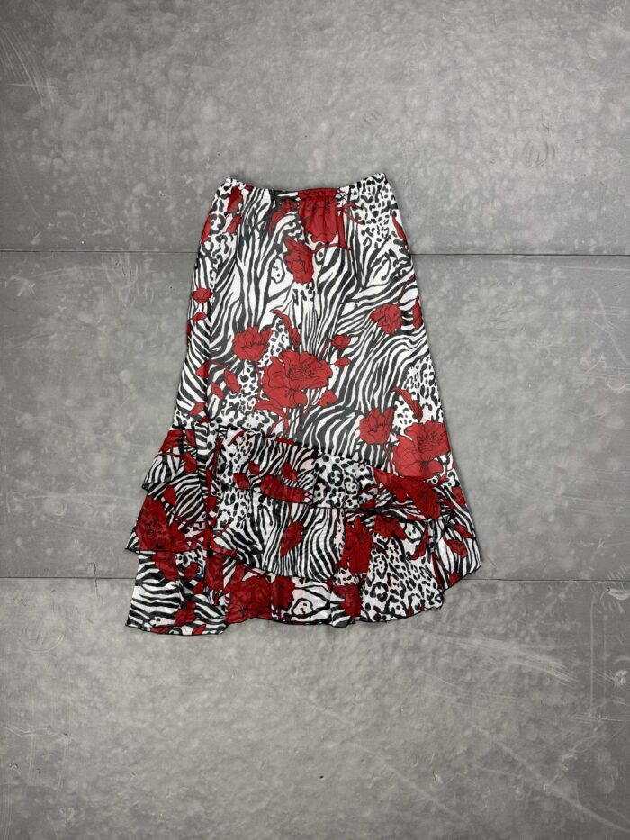 Vintage maxi spódnica przewiewna powiewający 90s (S) - obrazek 3