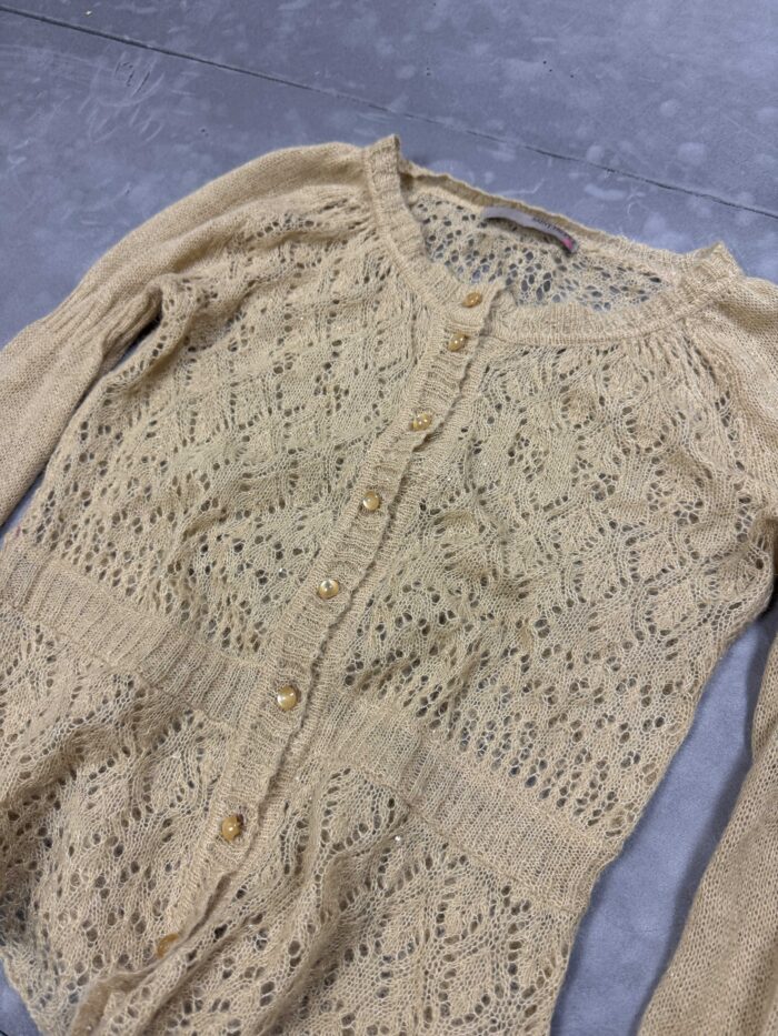 Vintage Saint Tropez kaszmirowy sweter kardigan zapinany (S/M) - obrazek 4