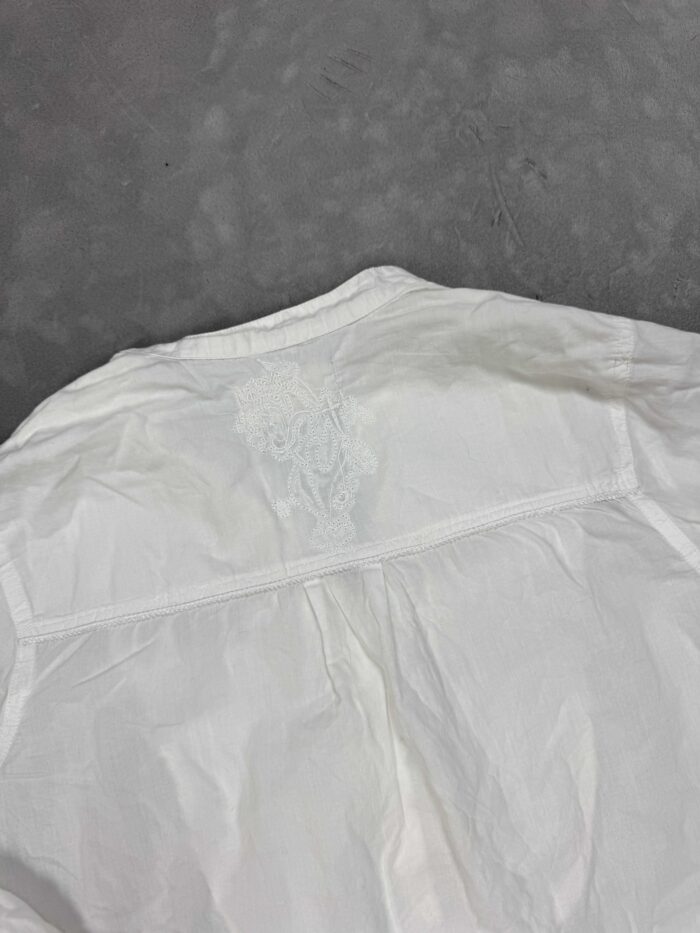 Vintage biała bluzko-koszula coquette y2k 90s (S/M) - obrazek 6