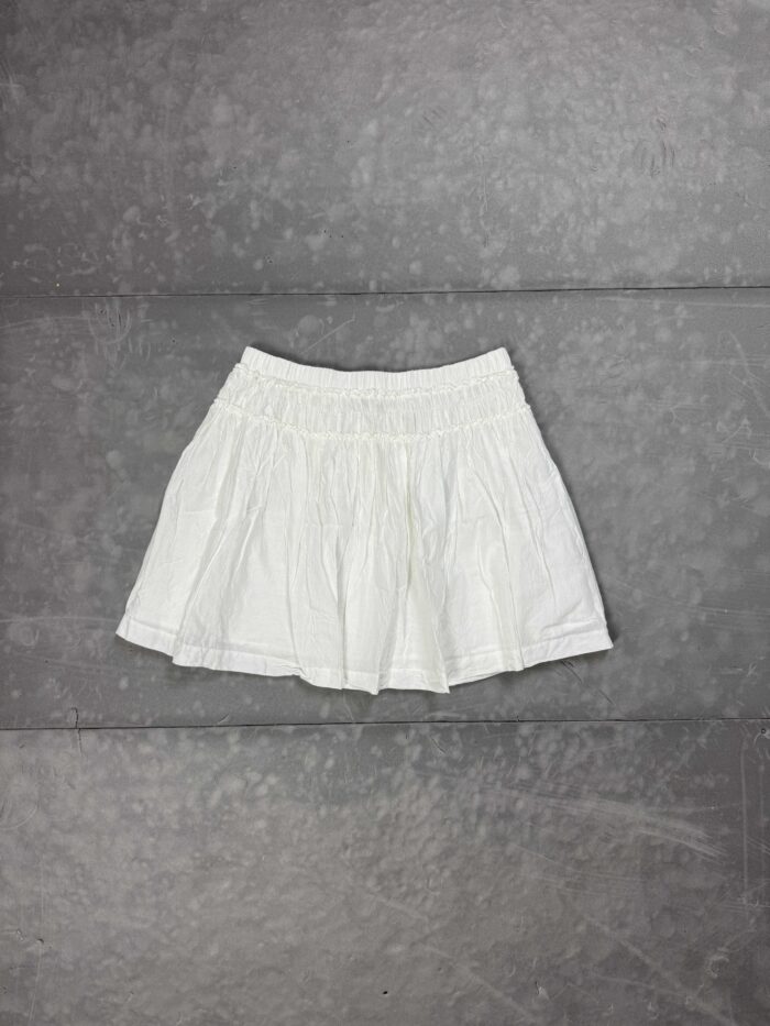 Biała przewiewna spódniczka mini retro coquette (S/M)