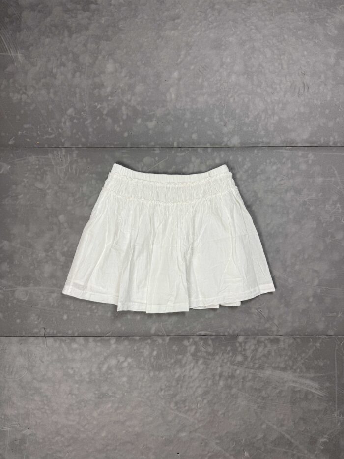 Biała przewiewna spódniczka mini retro coquette (S/M) - obrazek 2