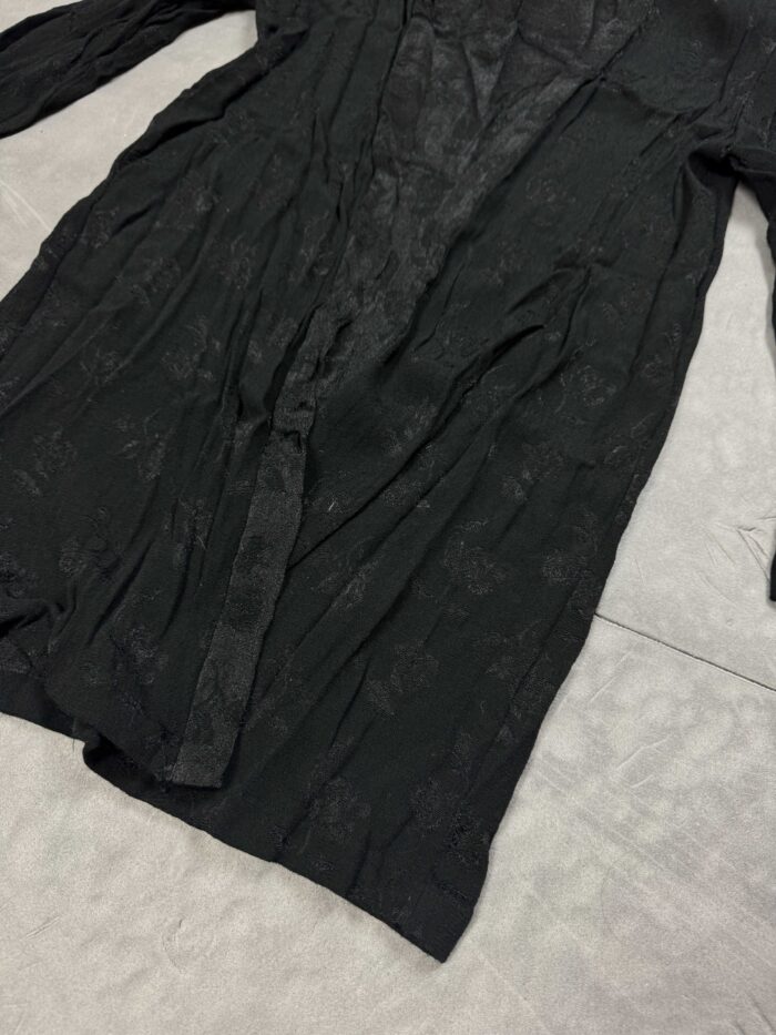 Czarna koszula bez zapięcia narzutka kardigan oversize y2k (M) - obrazek 4