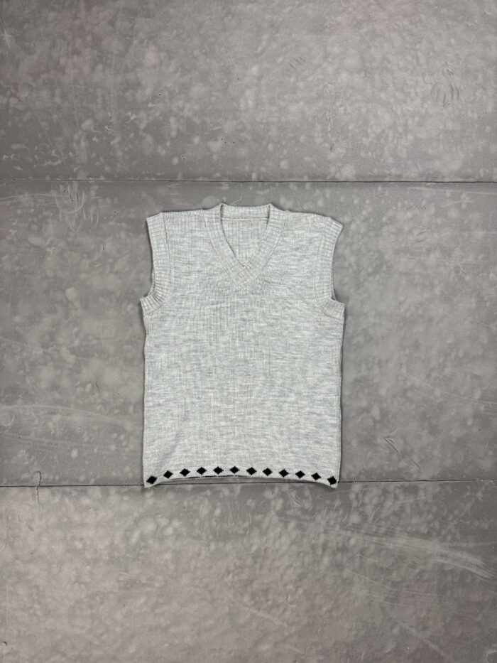 Szary sweter vest retro 90s (S/M)