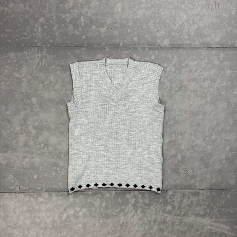 Szary sweter vest retro 90s (S/M)