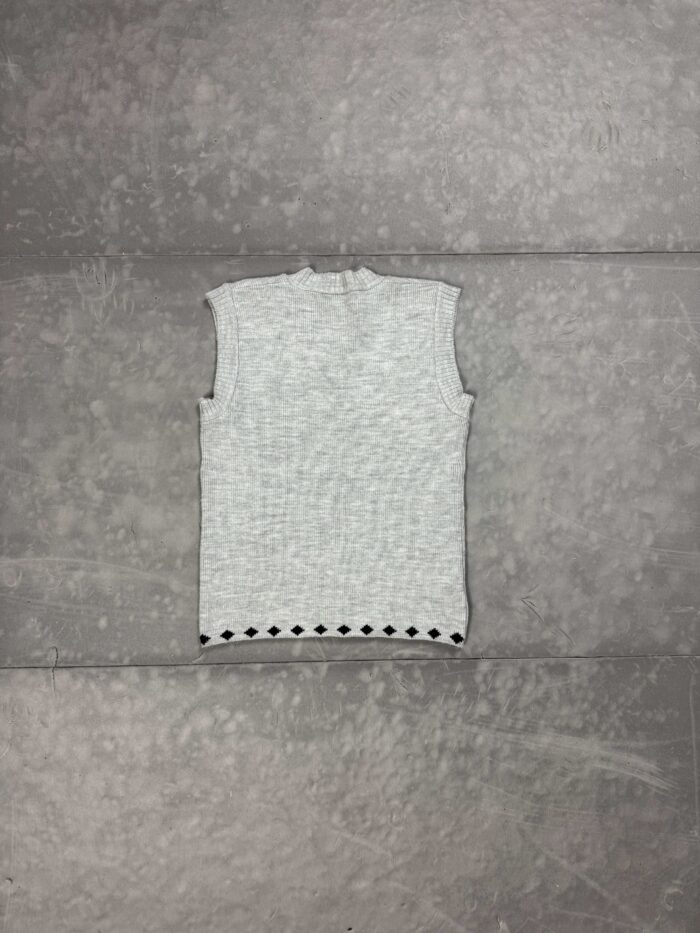 Szary sweter vest retro 90s (S/M) - obrazek 2