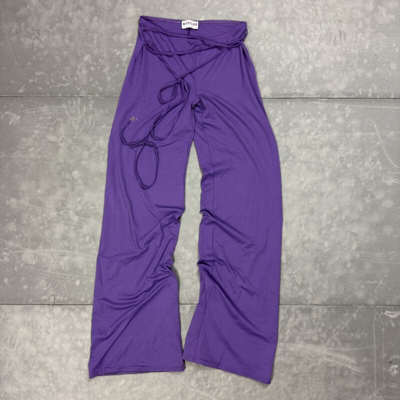 Fioletowe spodnie dzwony retro 90s (XS/S)