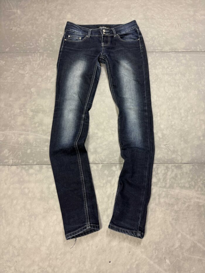 Vintage Gouse washed faded skinny denim spodnie jeansowe y2k (XS/S)