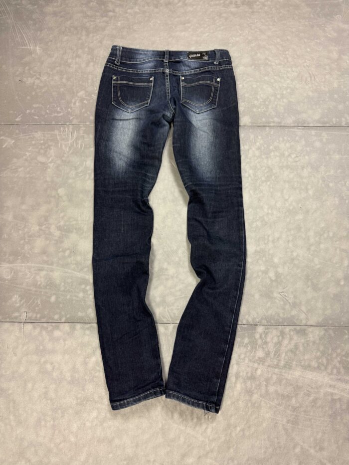Vintage Gouse washed faded skinny denim spodnie jeansowe y2k (XS/S) - obrazek 2