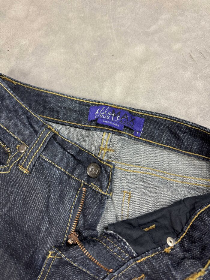 Vintage washed denim spodnie jeansowe navy y2k (XS/S) - obrazek 4