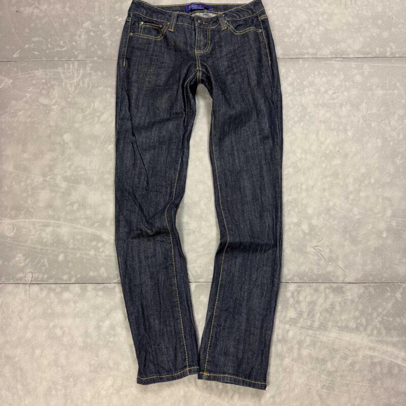 Vintage washed denim spodnie jeansowe navy y2k (XS/S)