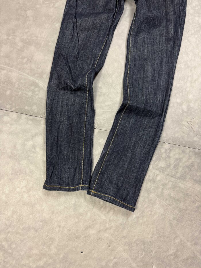 Vintage washed denim spodnie jeansowe navy y2k (XS/S) - obrazek 5