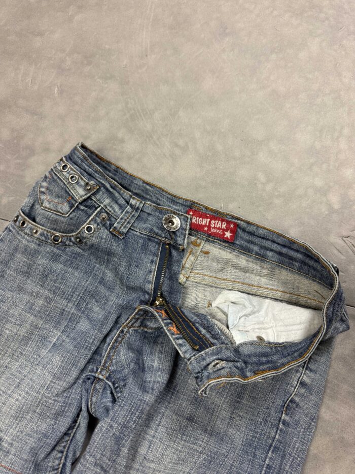 Vintage y2k Bright Jeans denim szorty krótkie spodenki (XS/S) - obrazek 4