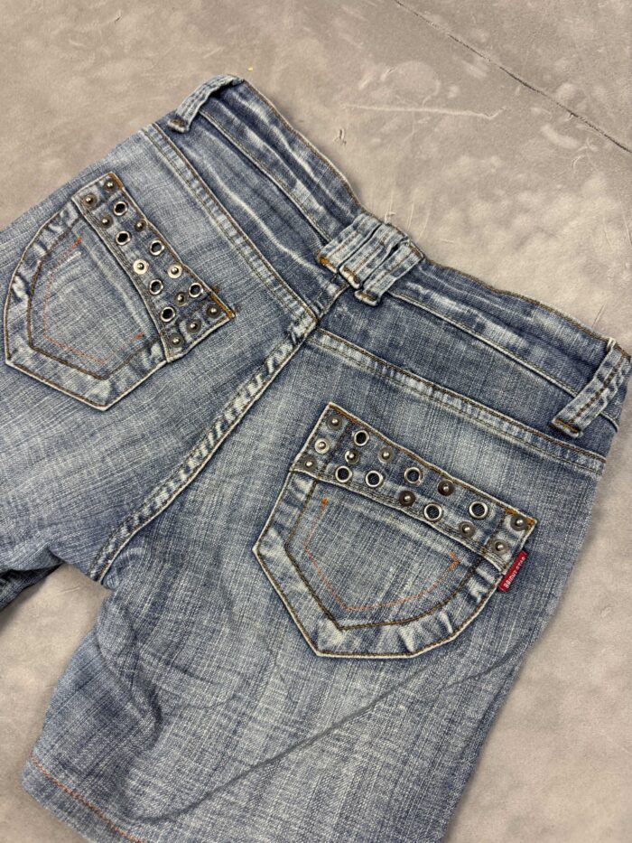 Vintage y2k Bright Jeans denim szorty krótkie spodenki (XS/S) - obrazek 3