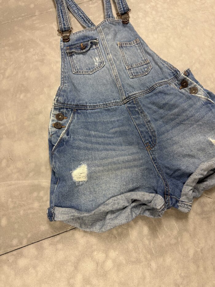 Terranova jeansowe ogrodniczki denim retro 90s (XS) - obrazek 4