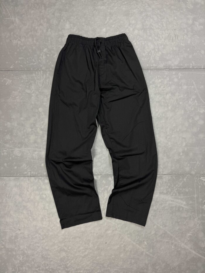 Czarne materiałowe spodnie oversize baggy (M/L)
