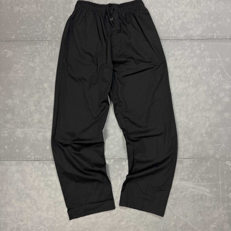 Czarne materiałowe spodnie oversize baggy (M/L)