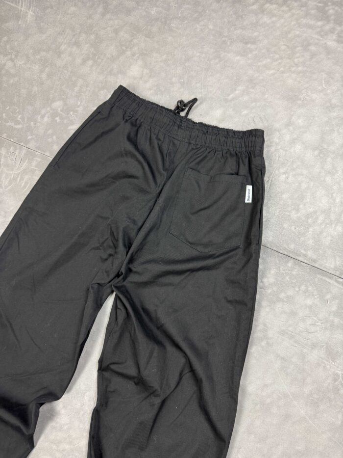 Czarne materiałowe spodnie oversize baggy (M/L) - obrazek 3
