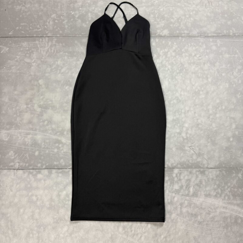 Czarna elegancka sukienka midi Head Girl (M)