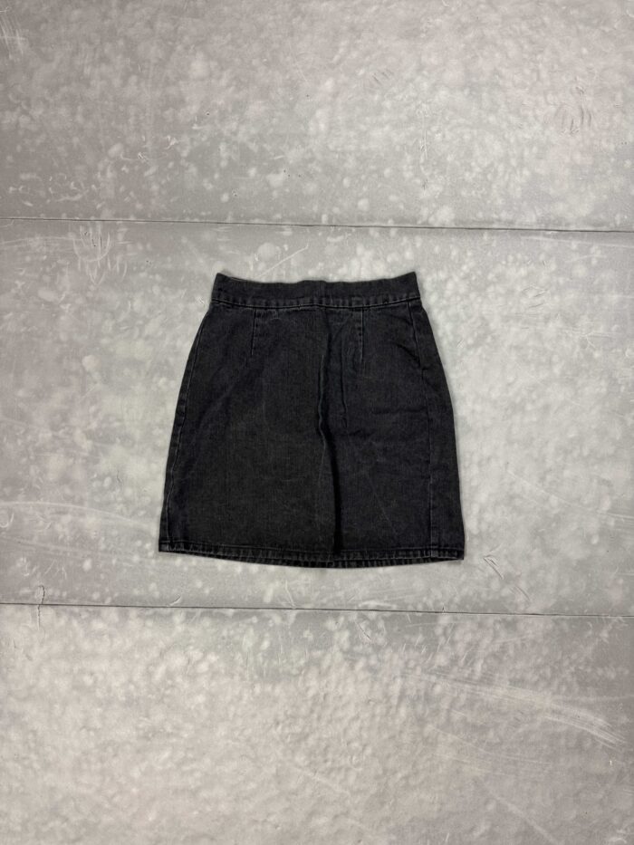 Vintage denim washed spódnica mini jeansowa retro (S)