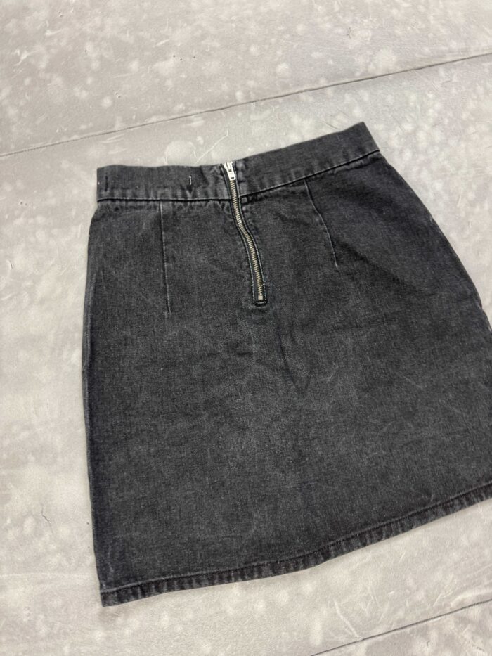 Vintage denim washed spódnica mini jeansowa retro (S) - obrazek 3