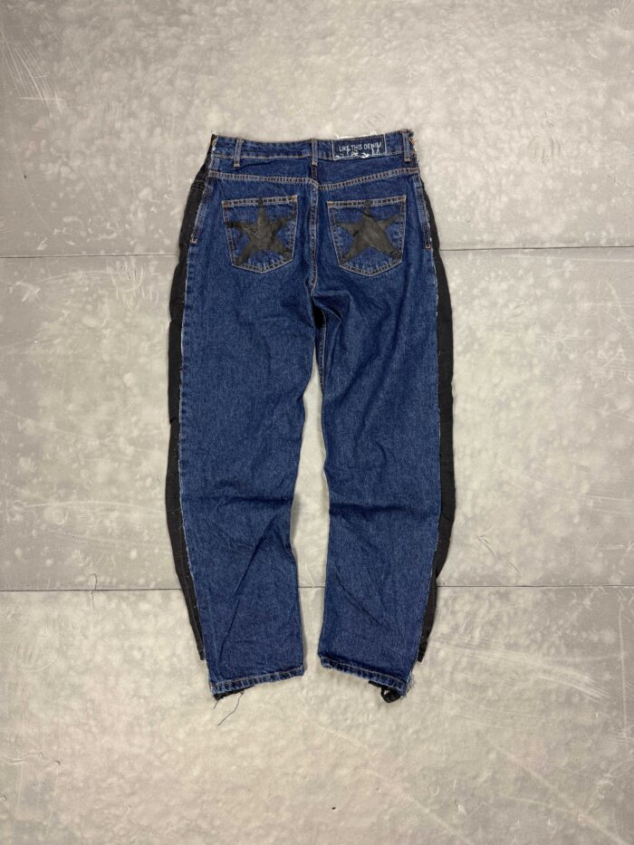 Spodnie jeansowe custom 2 in 1 distressed washed (S) - obrazek 2