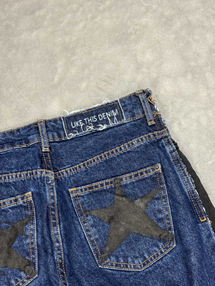 Spodnie jeansowe custom 2 in 1 distressed washed (S) - obrazek 3