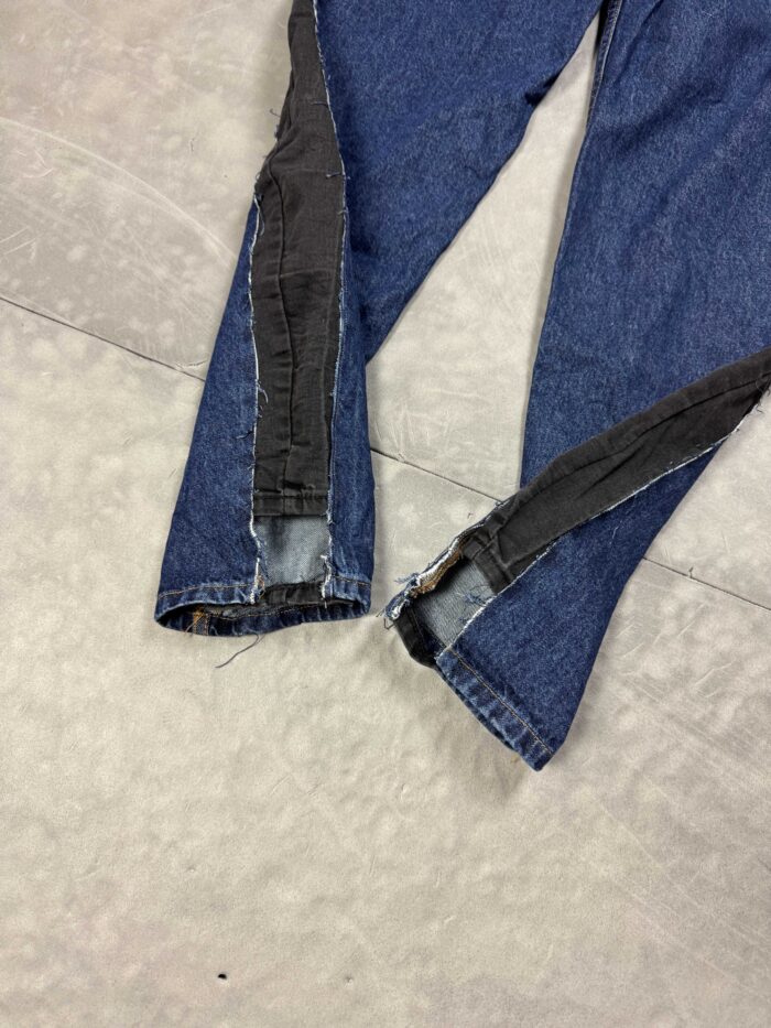 Spodnie jeansowe custom 2 in 1 distressed washed (S) - obrazek 4