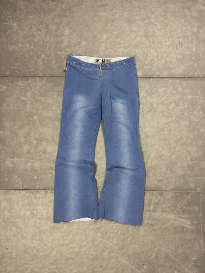Vintage damskie spodnie materiałowe y2k hafty coquette (XS/S) - obrazek 2