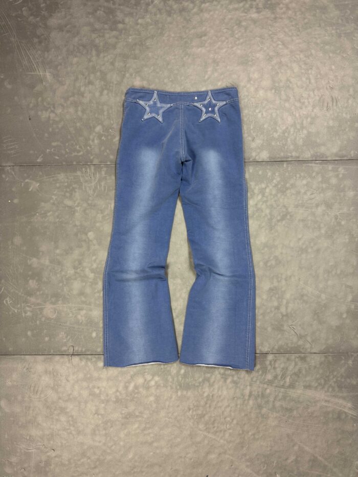 Vintage damskie spodnie materiałowe y2k hafty coquette (XS/S)